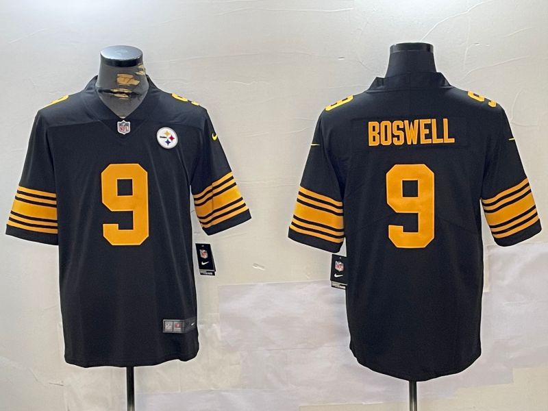 Men Pittsburgh Steelers #9 Boswell Black 2024 Nike Vapor Limited NFL Jersey style 3->pittsburgh steelers->NFL Jersey